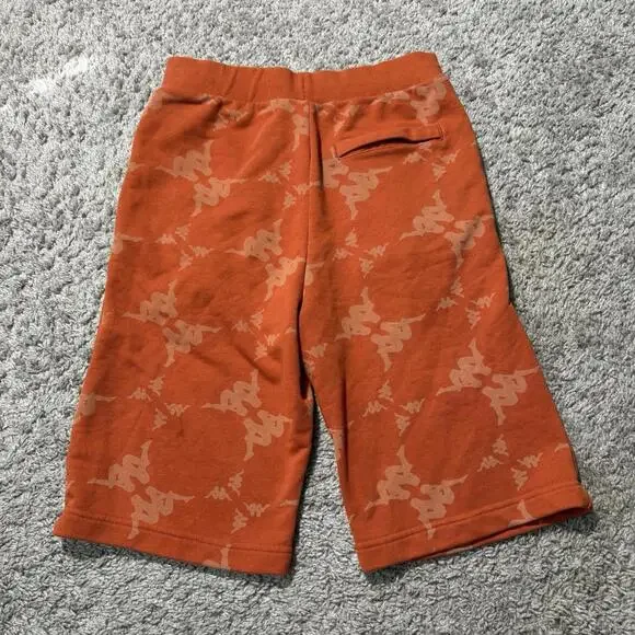 Kappa Men’s Orange Logo Drawstring Shorts Athletic Fit Streetwear Mens Small - Picture 8 of 9